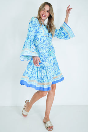 Cobalt and Turquoise Ekta Tunic