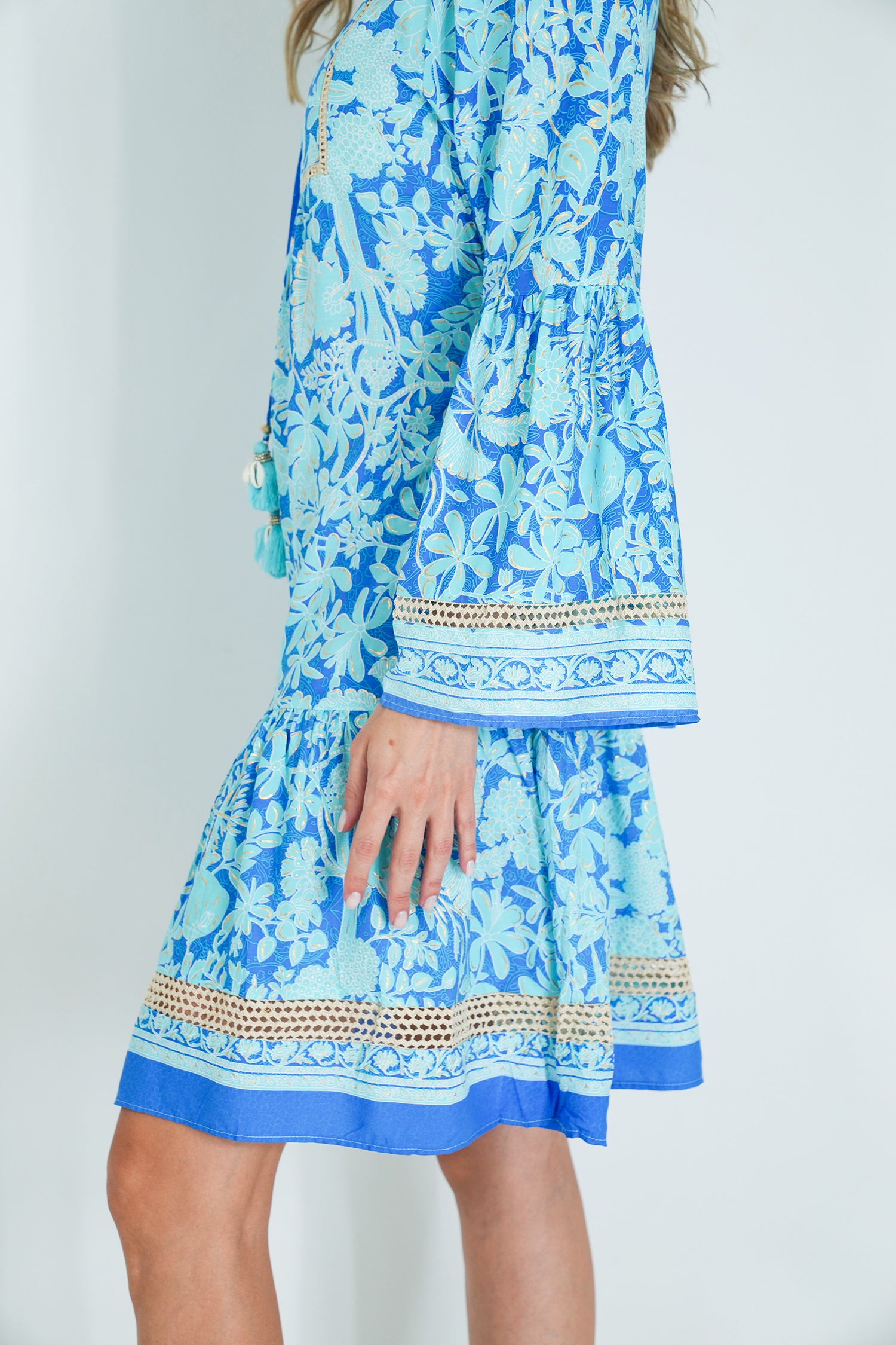Cobalt and Turquoise Ekta Tunic
