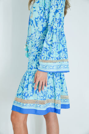 Cobalt and Turquoise Ekta Tunic
