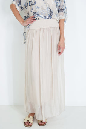 Cream Silk Skirt