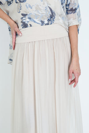 Cream Silk Skirt