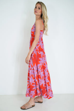 Red and Purple Kate Strap Dress