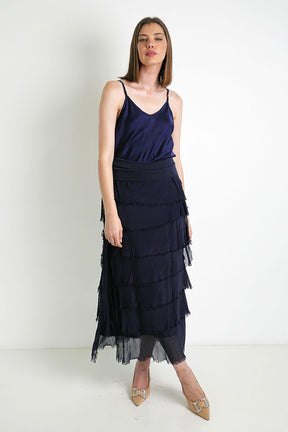 Silk Tier Skirt
