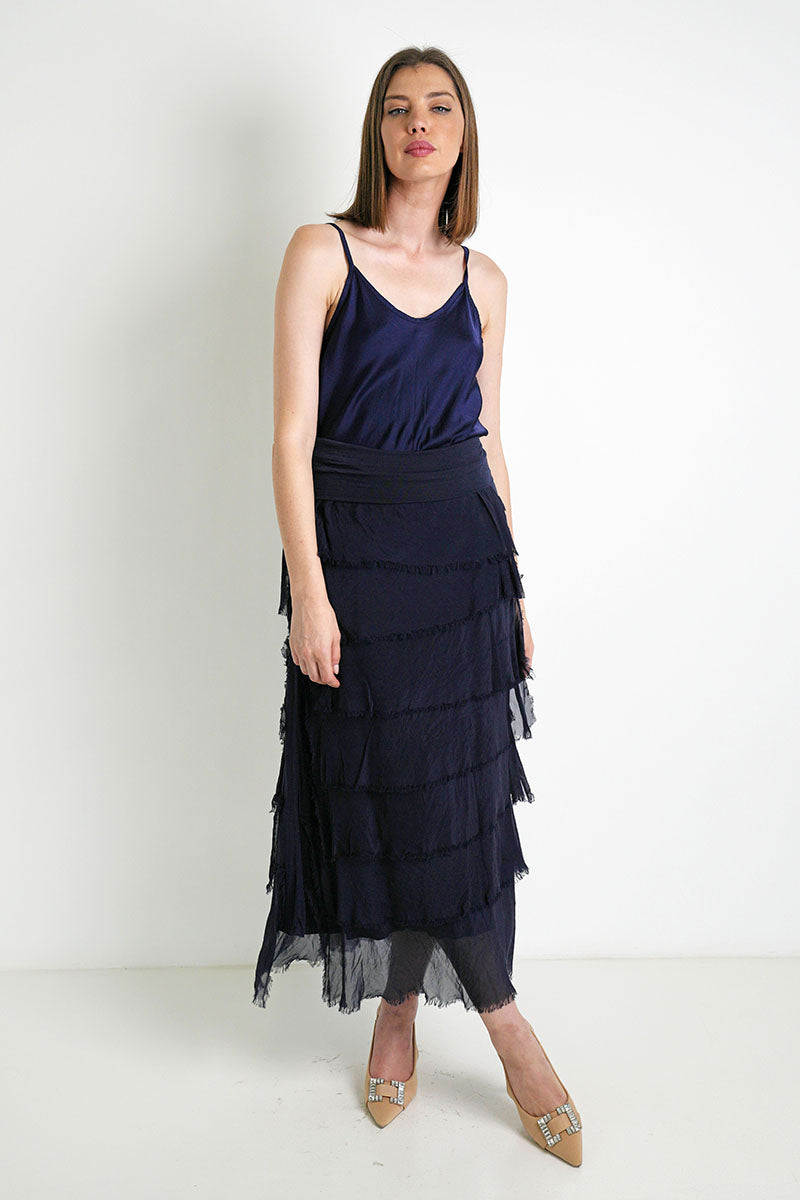 Silk Tier Skirt