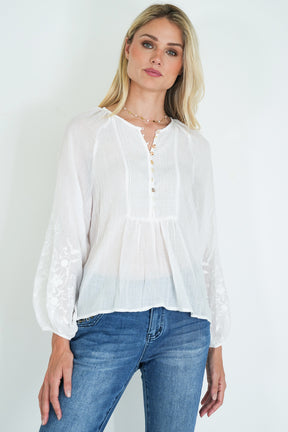 White Cotton Julia Blouse