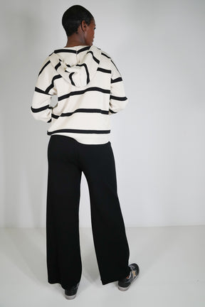 Striped Hooded Weekend Top