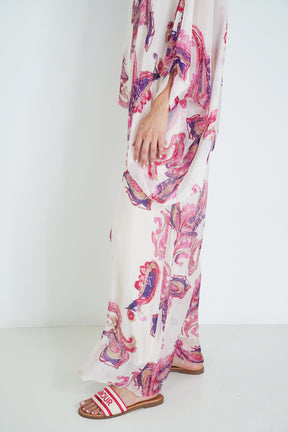 Pink Mary Silk Harem Pant