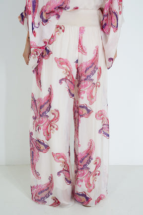 Pink Mary Silk Harem Pant