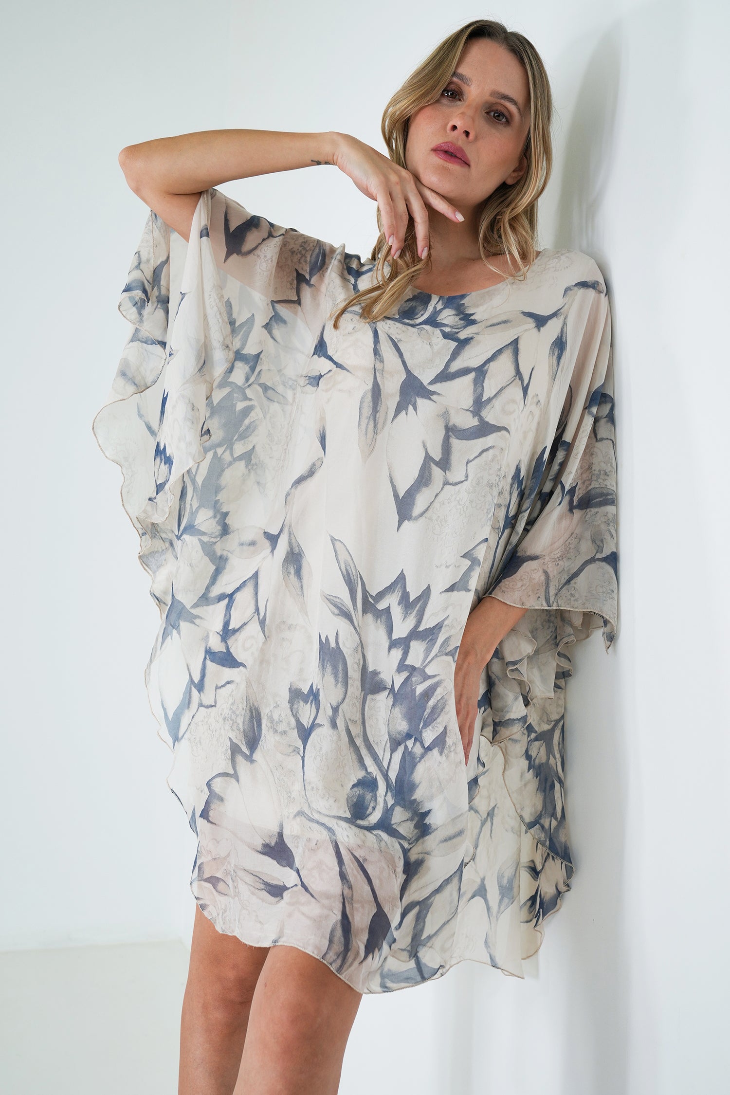 Cream Abby Silk Tunic