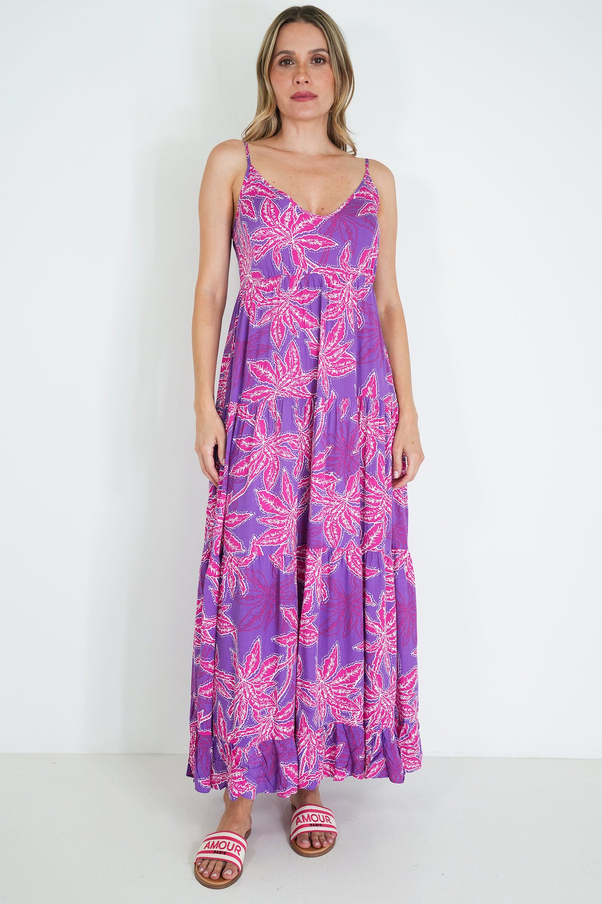 Purple and Pink Kate Strap Dress