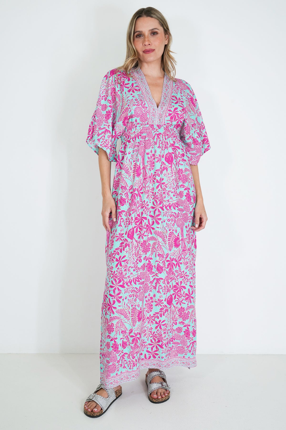 Pink and Turquoise Resort Dress