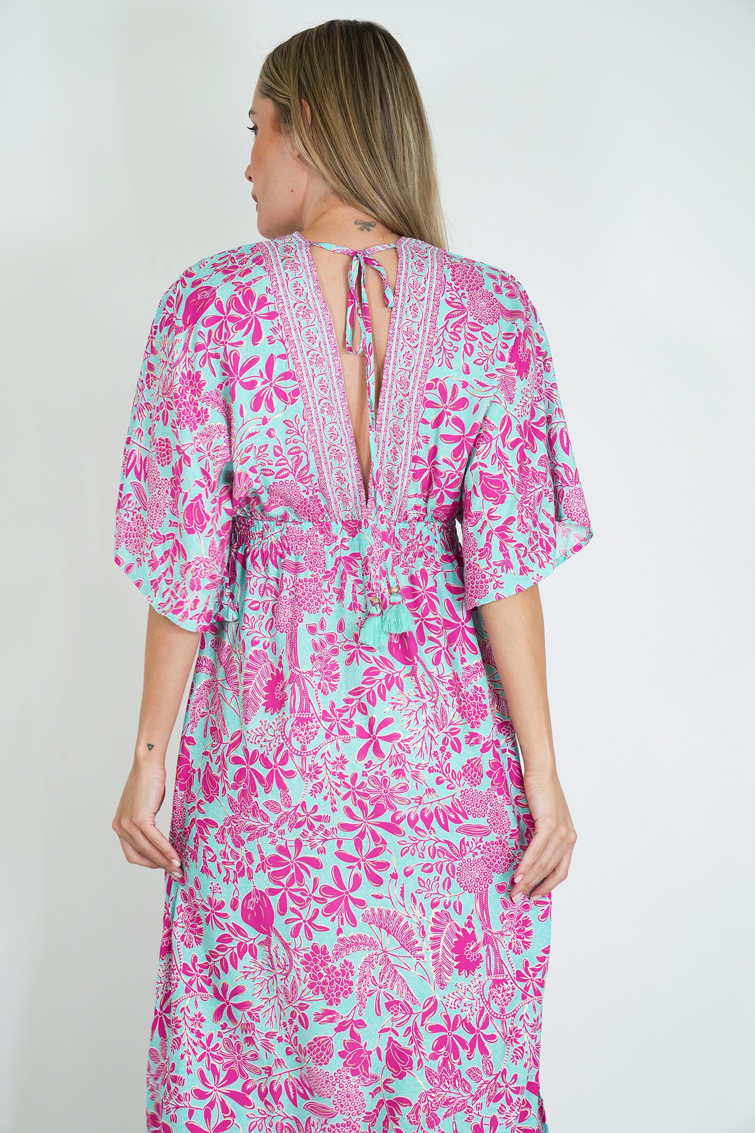 Pink and Turquoise Resort Dress