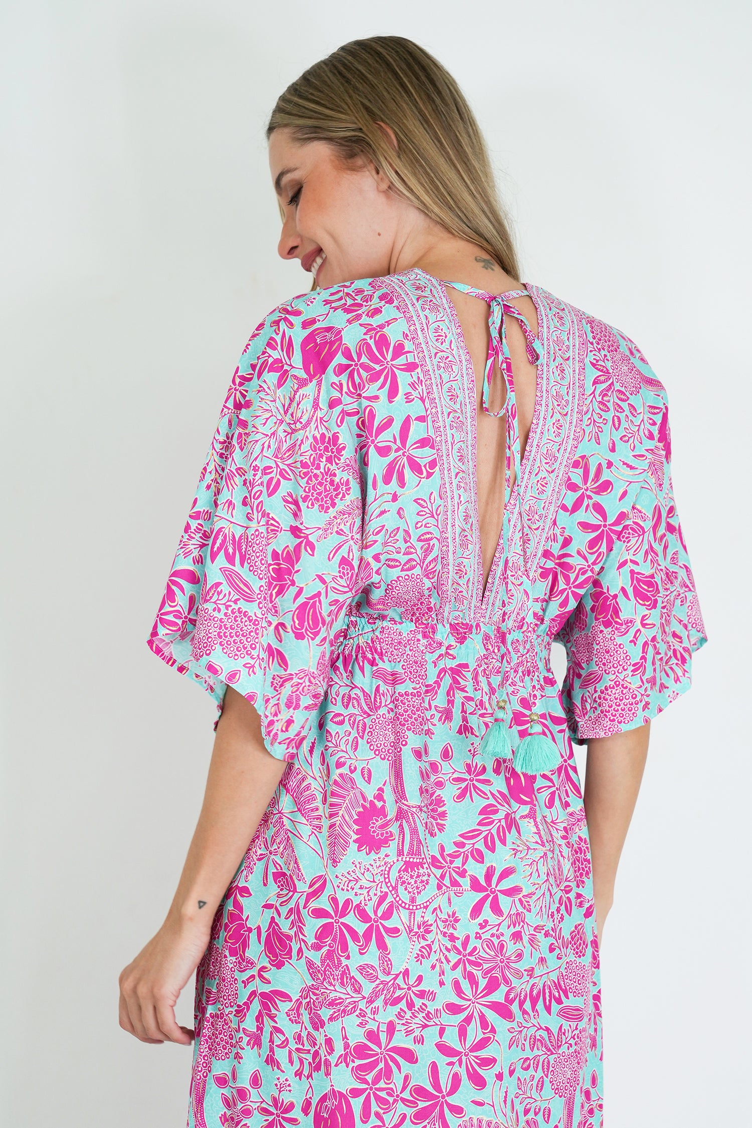 Pink and Turquoise Resort Dress