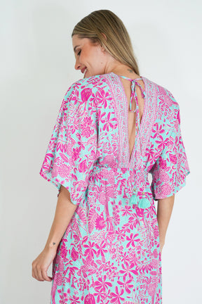 Pink and Turquoise Resort Dress
