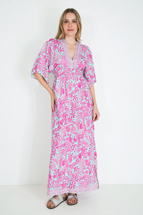 Pink and Turquoise Resort Dress