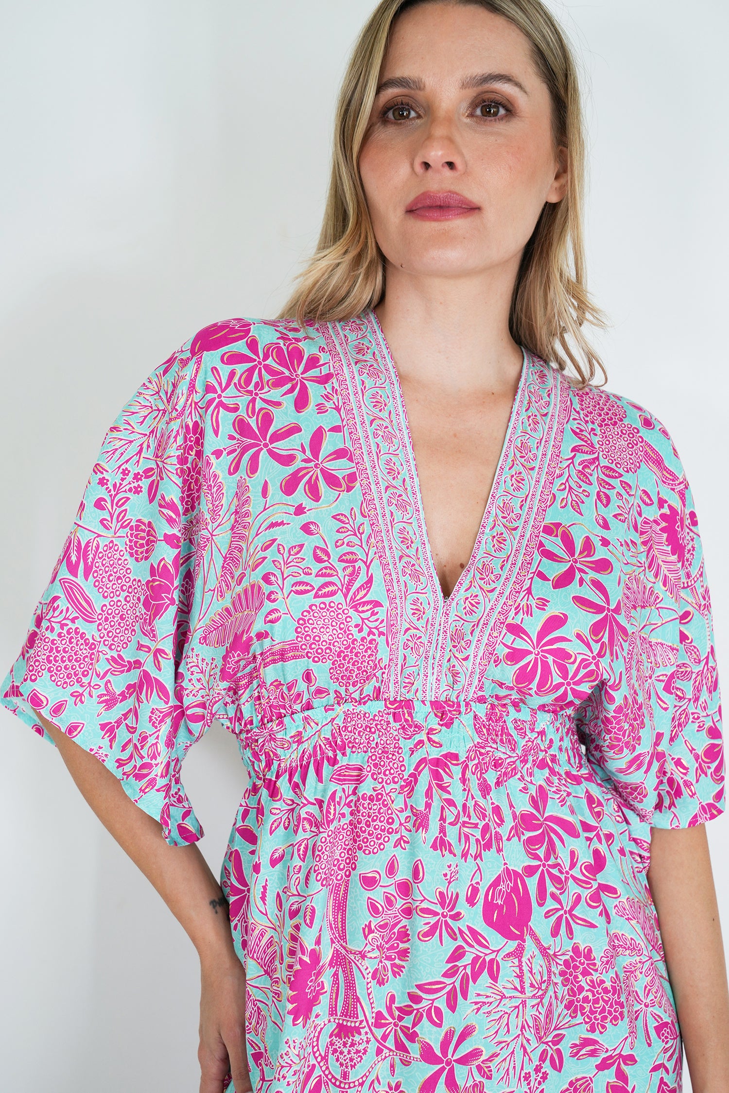 Pink and Turquoise Resort Dress