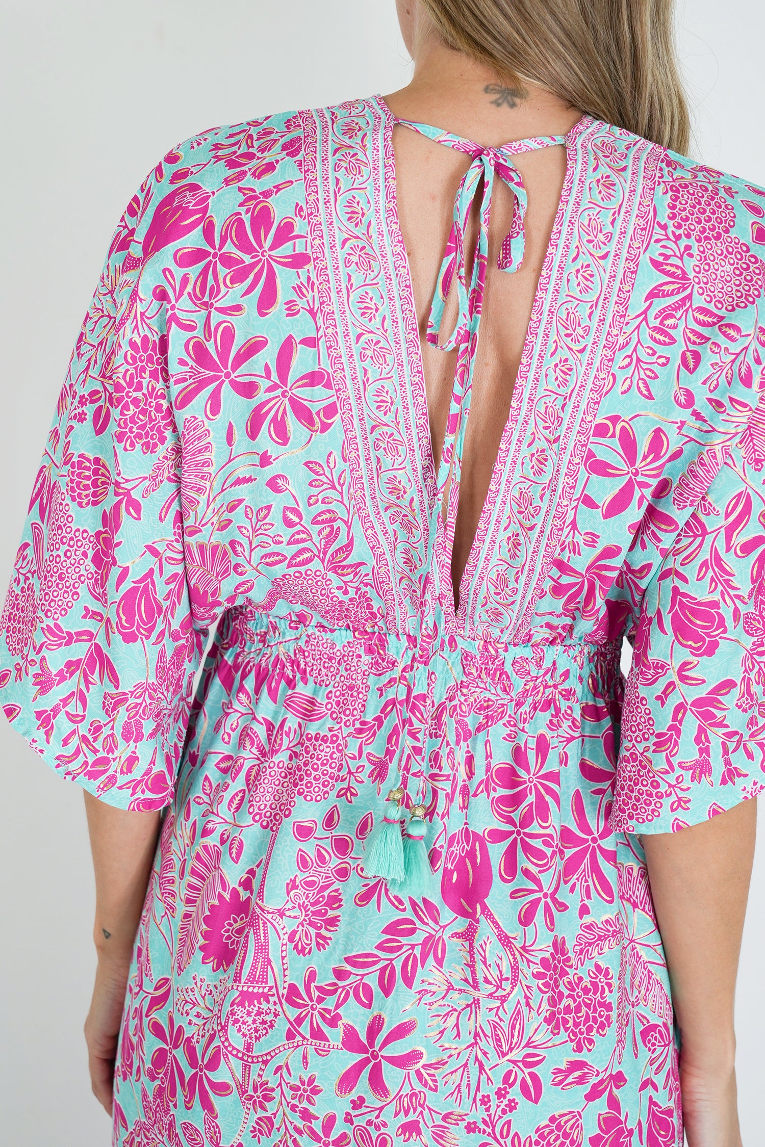 Pink and Turquoise Resort Dress