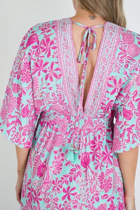 Pink and Turquoise Resort Dress