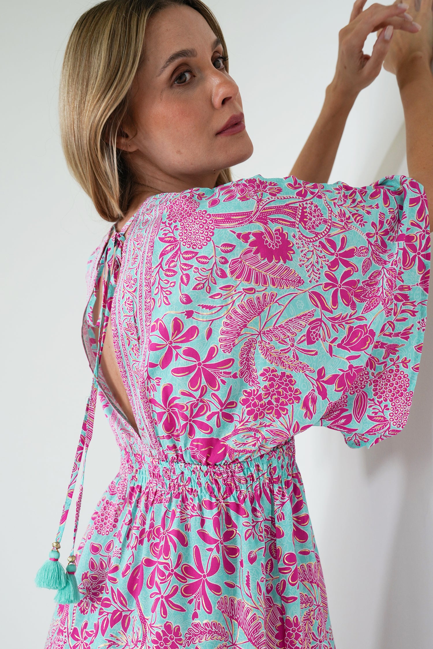 Pink and Turquoise Resort Dress