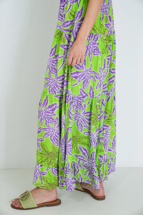 Lime and Purple Kate Strap Dress