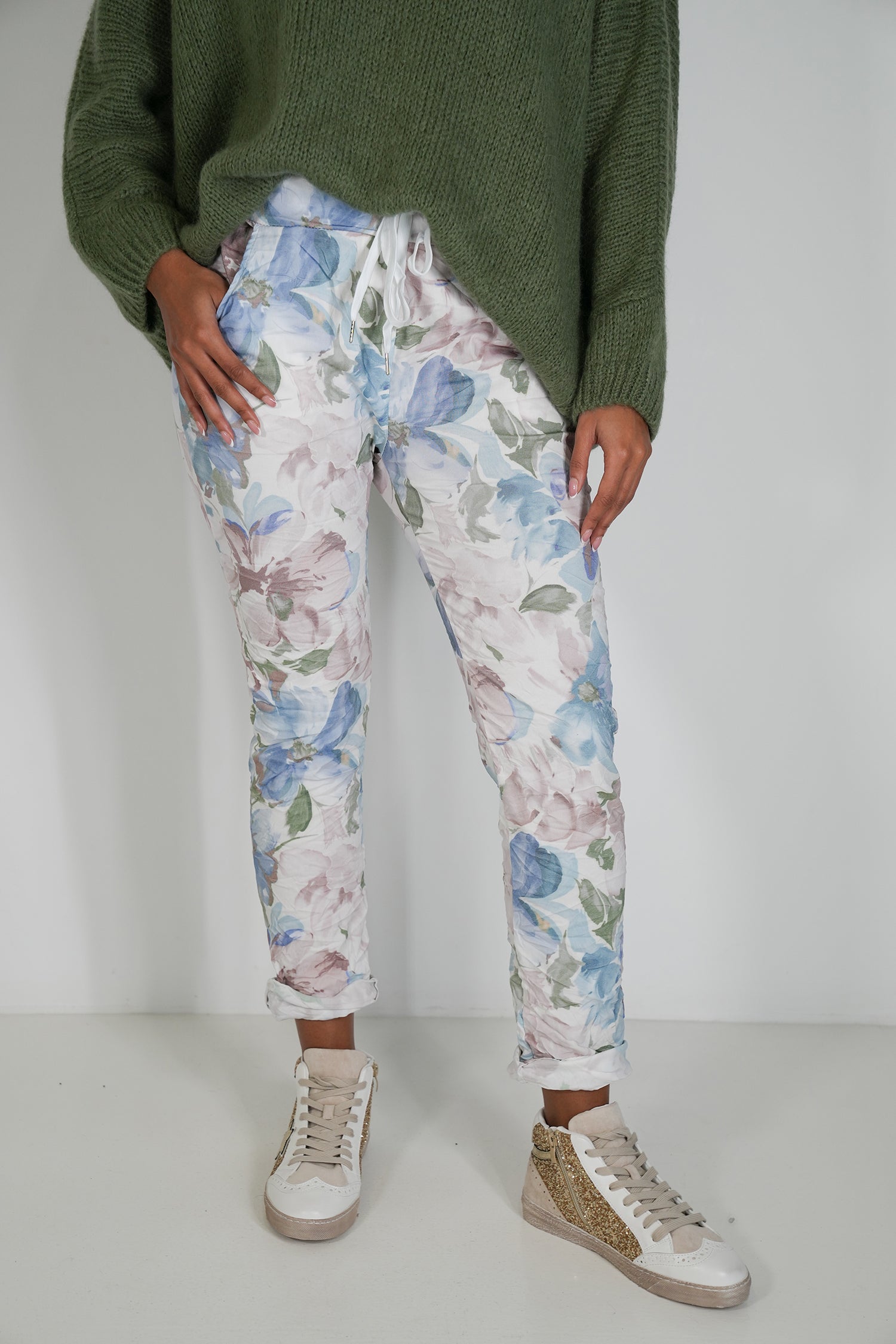 Blue and Green Cally Jogger Pant