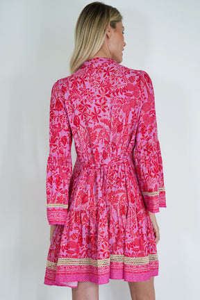 Red And Pink Ekta Tunic
