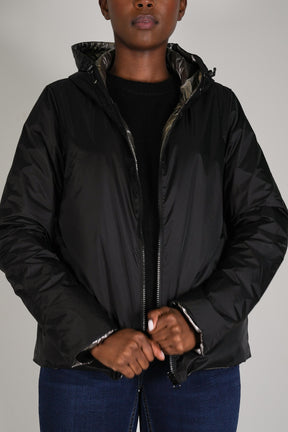 Black Reversible Rain Jacket