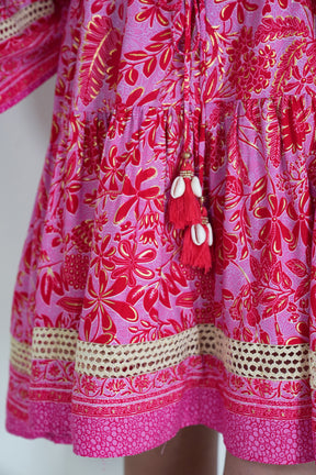 Red And Pink Ekta Tunic