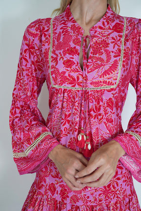 Red And Pink Ekta Tunic