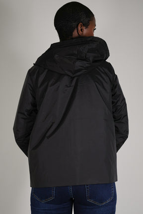 Black Reversible Rain Jacket