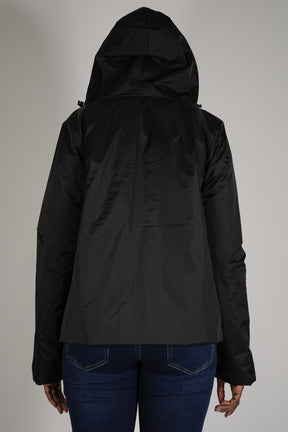 Black Reversible Rain Jacket