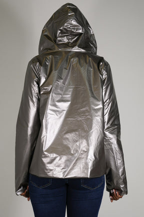 Black Reversible Rain Jacket