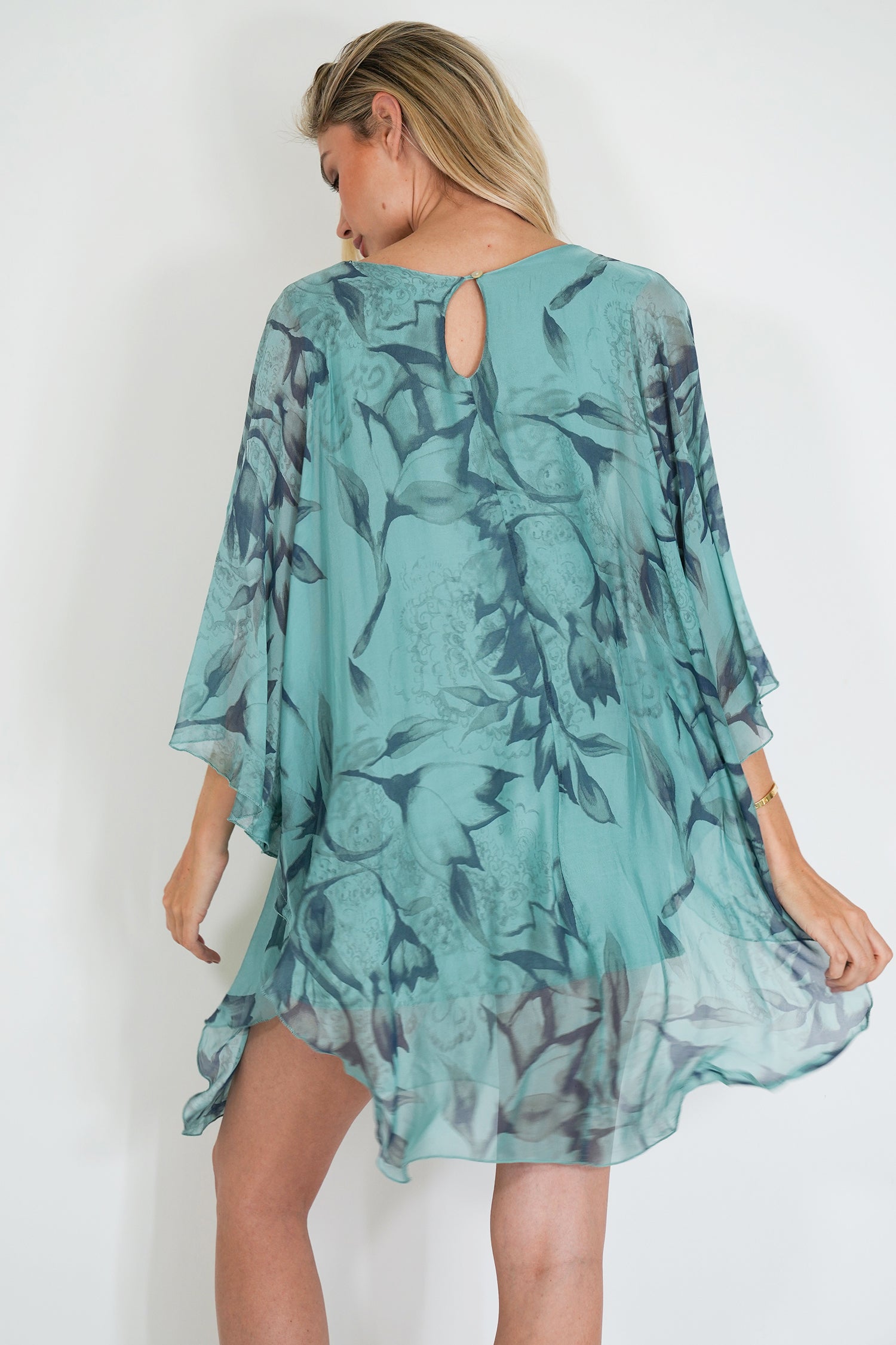 Sage Abby Silk Tunic