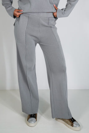 Grey Knit Athleisure Pant