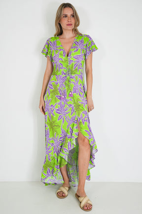 Lime and Purple Kylie Dress