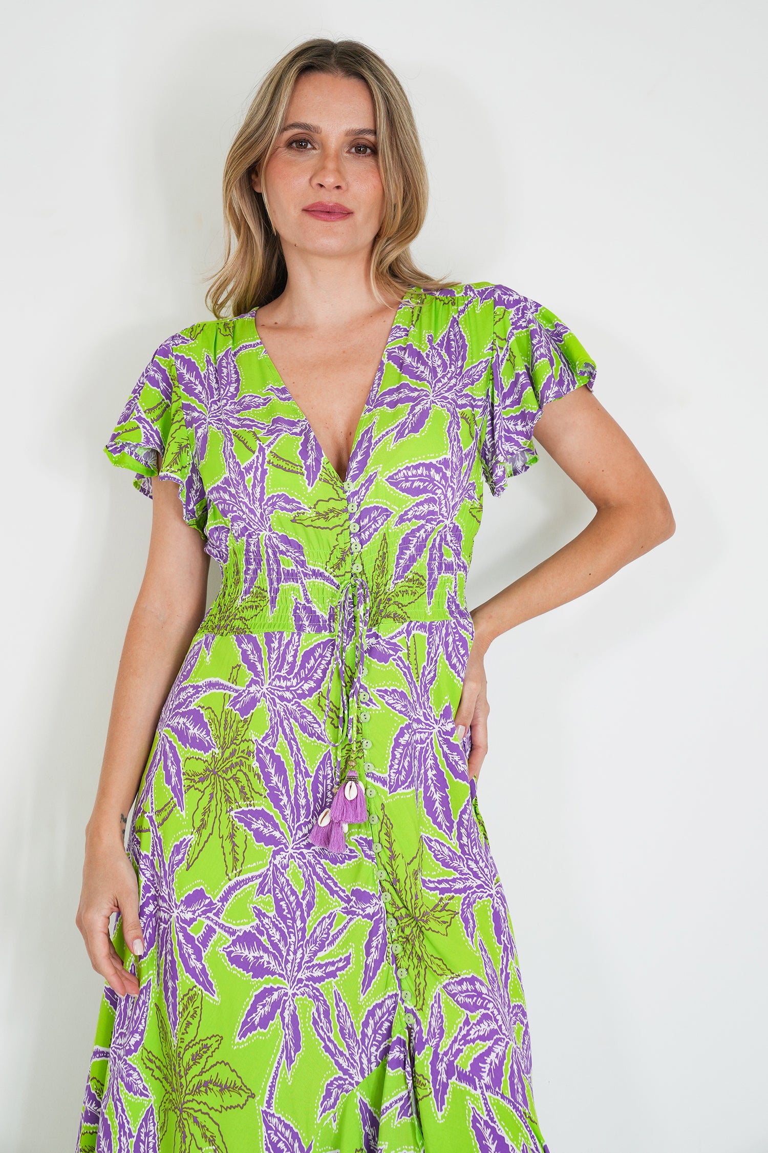 Lime and Purple Kylie Dress