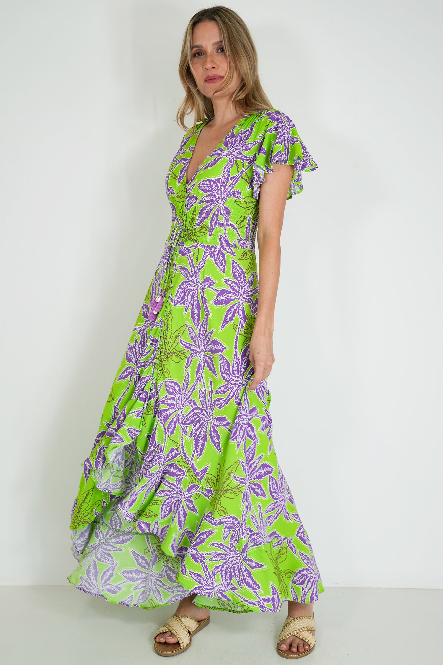 Lime and Purple Kylie Dress