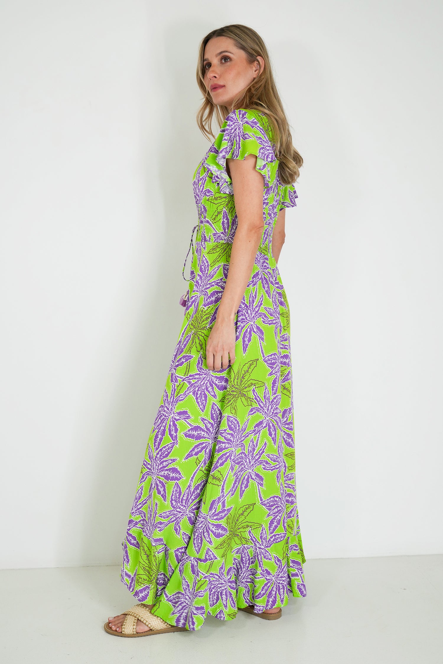 Lime and Purple Kylie Dress