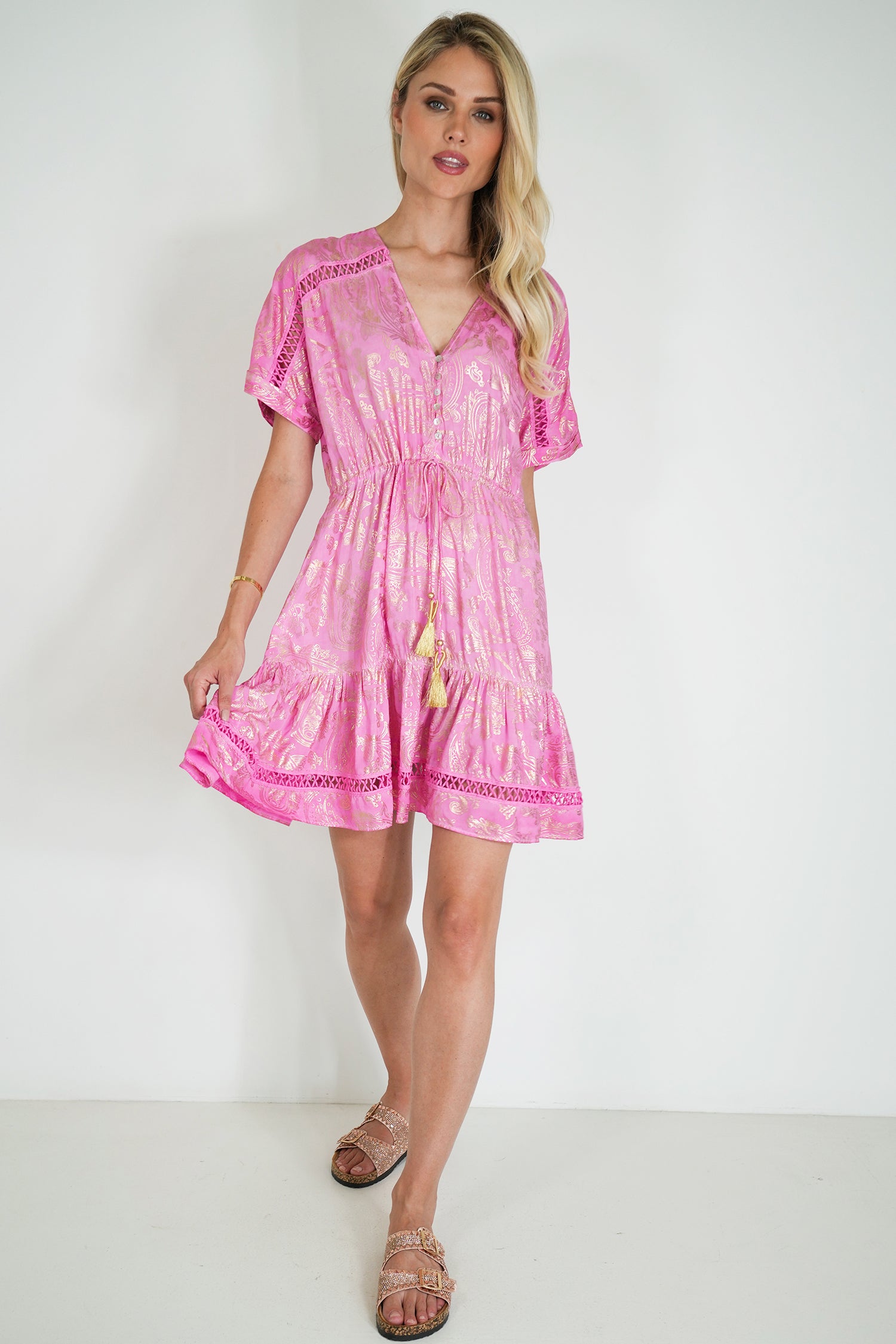 Pink and Gold Anelisa Tunic