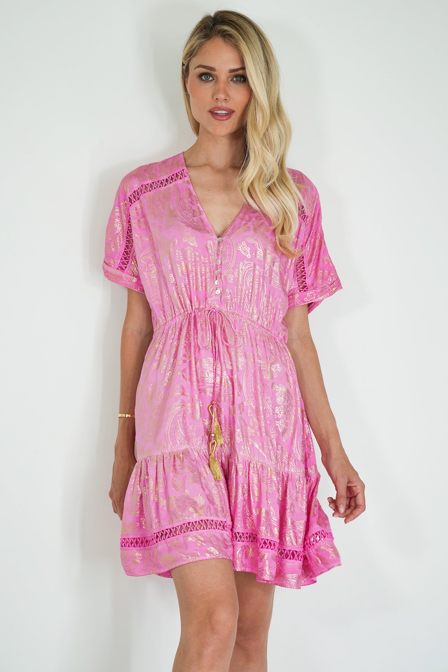 Pink and Gold Anelisa Tunic