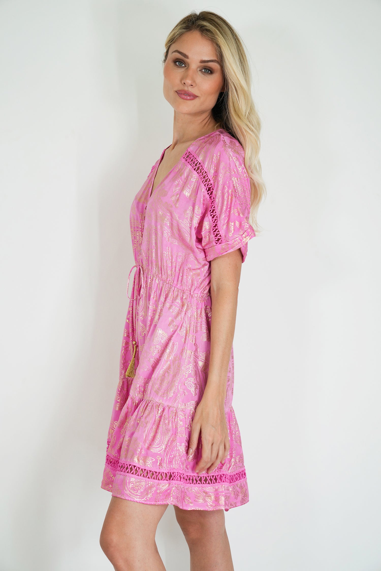 Pink and Gold Anelisa Tunic