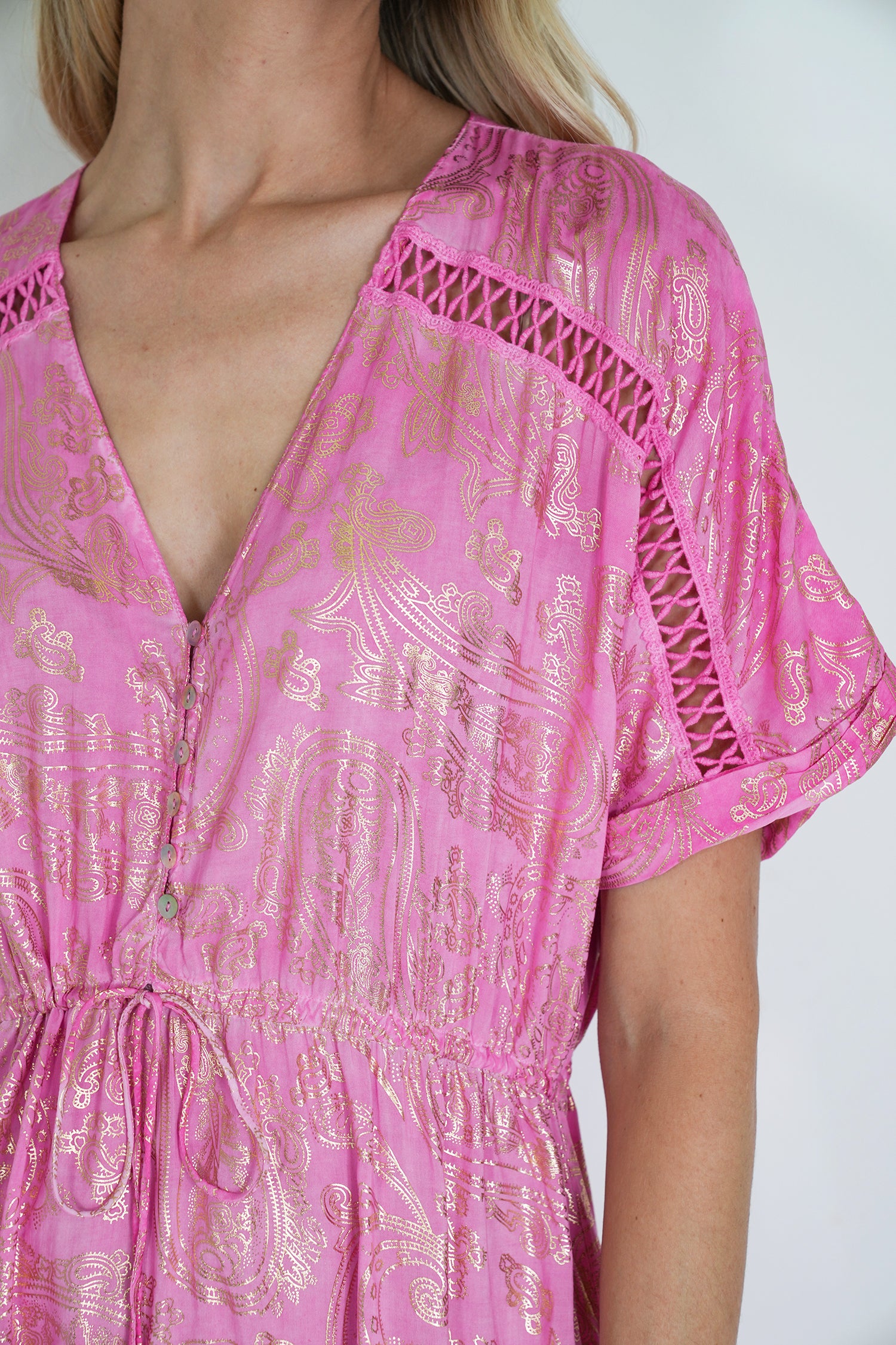 Pink and Gold Anelisa Tunic