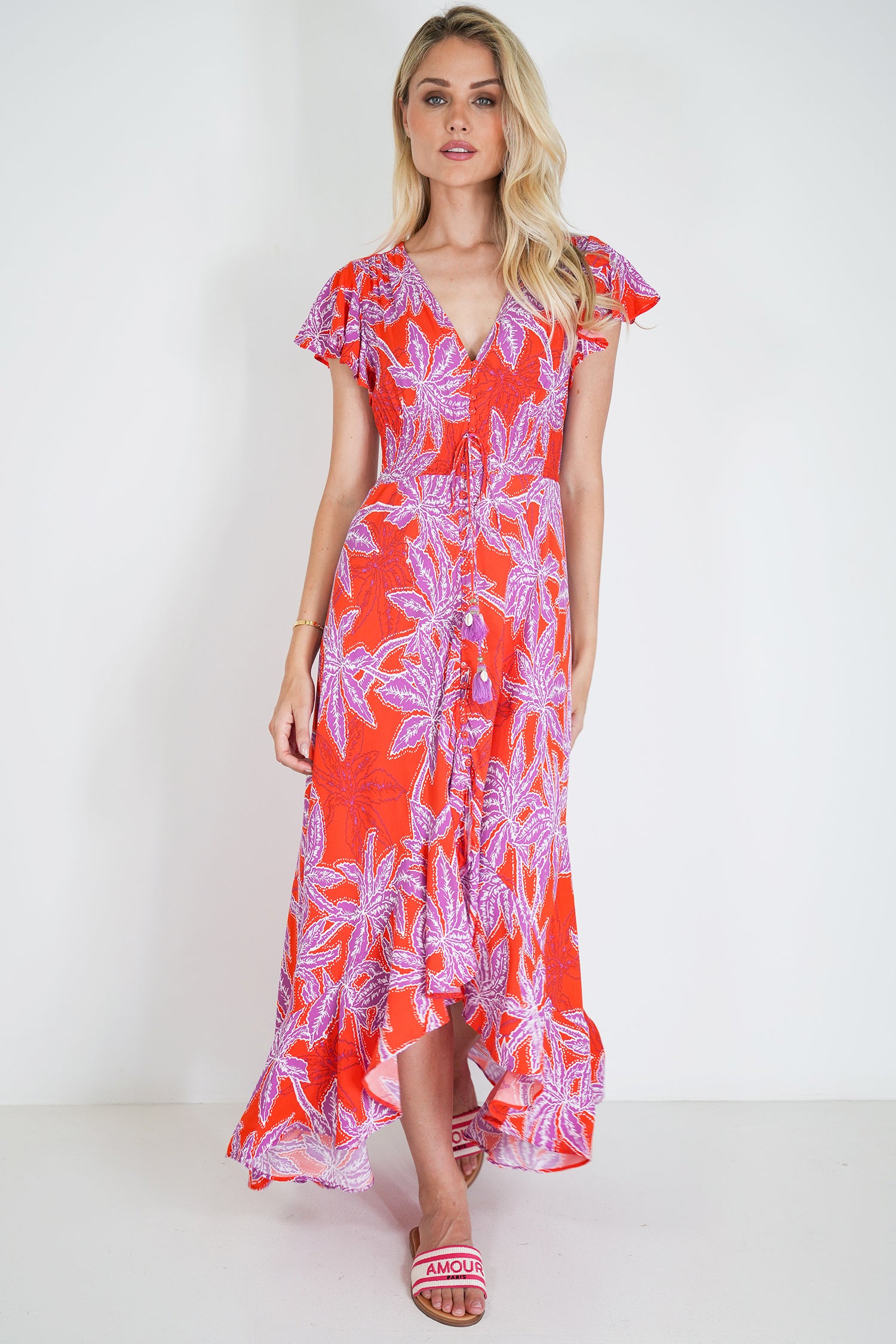 Red and Purple Kylie Dress