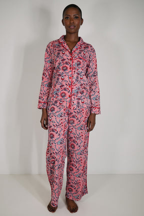 Pink and Red Floral Pajamas 