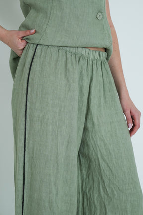 Olive Stella Linen Pant