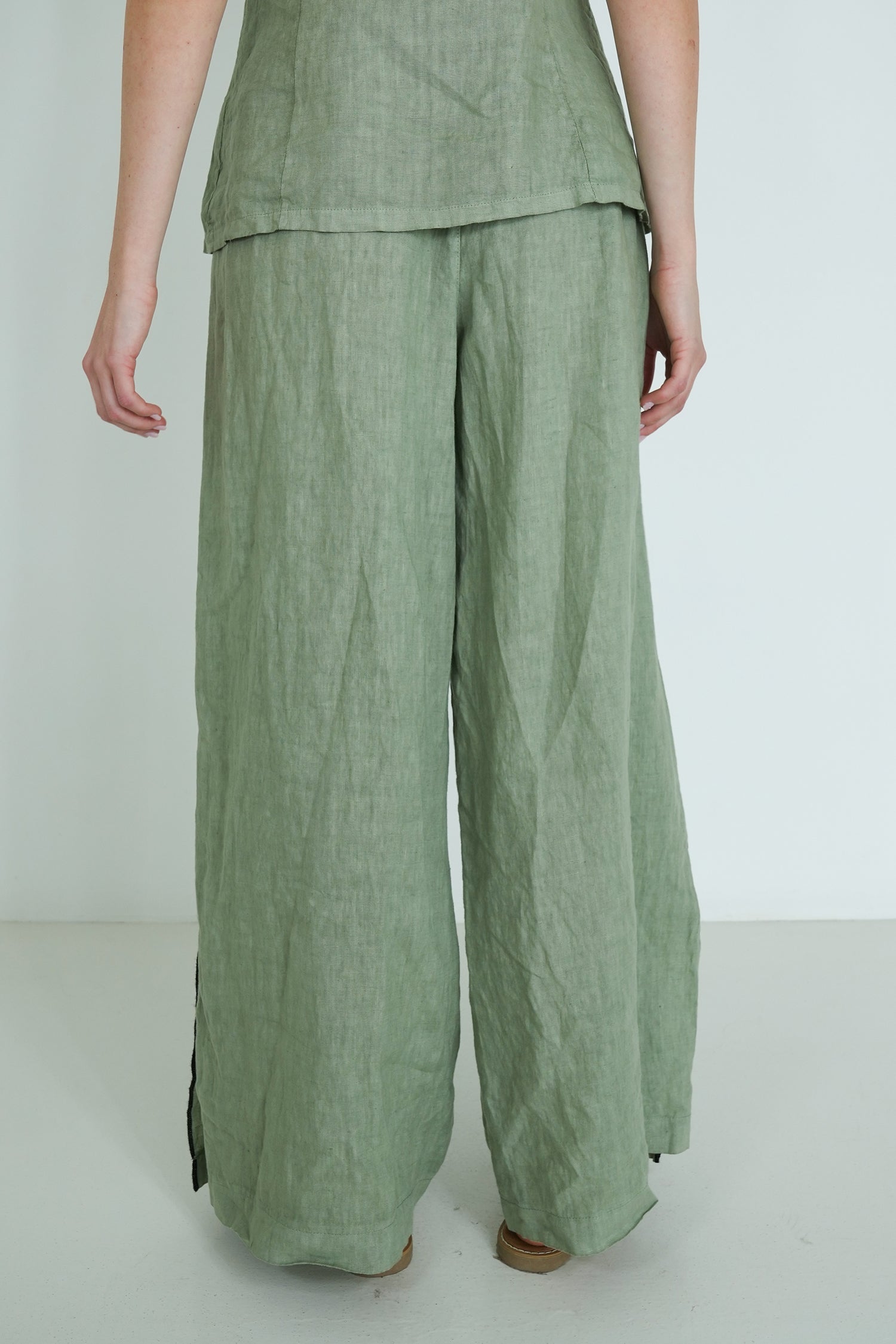 Olive Stella Linen Pant