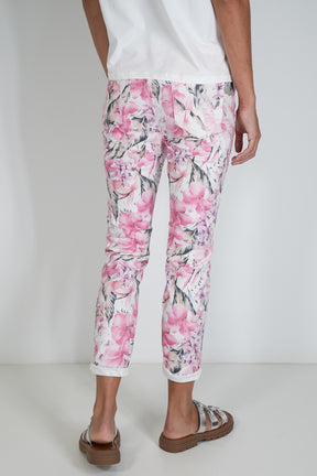 White Hibiscus Reversible Jean