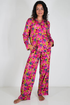 Cerise Floral Pajamas