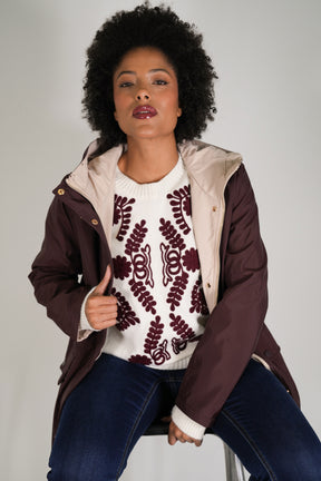Burgundy Reversible Rain Coat