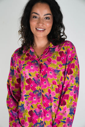 Cerise Floral Pajamas